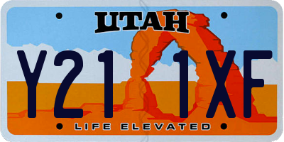 UT license plate Y211XF
