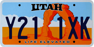 UT license plate Y211XK