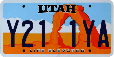 UT license plate Y211YA