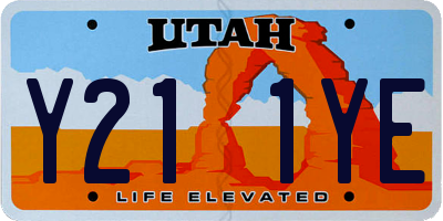 UT license plate Y211YE