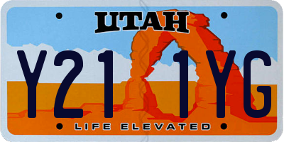 UT license plate Y211YG