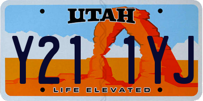 UT license plate Y211YJ