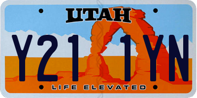 UT license plate Y211YN