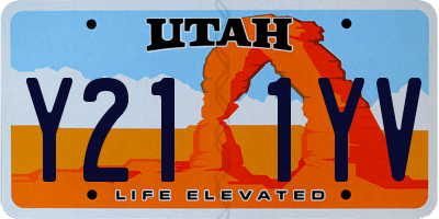 UT license plate Y211YV