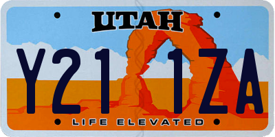 UT license plate Y211ZA