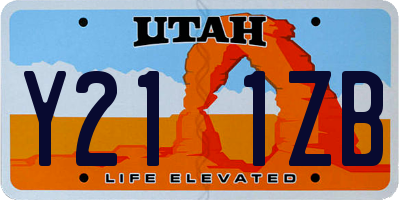 UT license plate Y211ZB