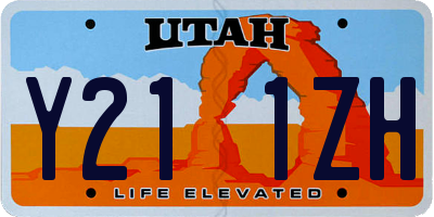 UT license plate Y211ZH