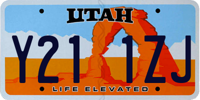 UT license plate Y211ZJ