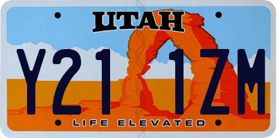 UT license plate Y211ZM