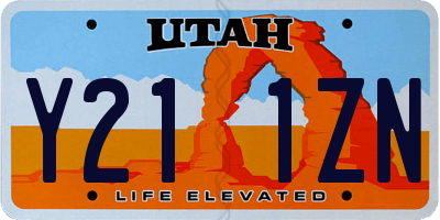 UT license plate Y211ZN