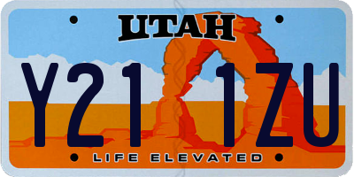 UT license plate Y211ZU