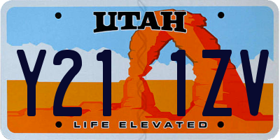 UT license plate Y211ZV