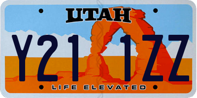 UT license plate Y211ZZ