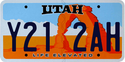 UT license plate Y212AH