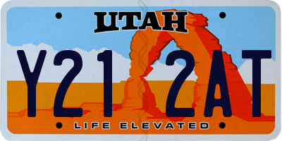 UT license plate Y212AT