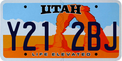 UT license plate Y212BJ