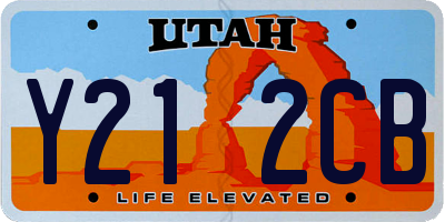 UT license plate Y212CB