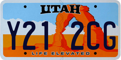 UT license plate Y212CG