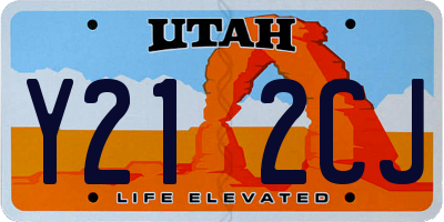 UT license plate Y212CJ