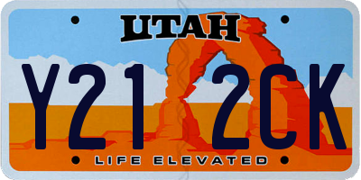 UT license plate Y212CK