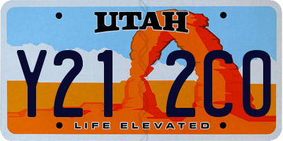 UT license plate Y212CO