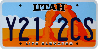 UT license plate Y212CS