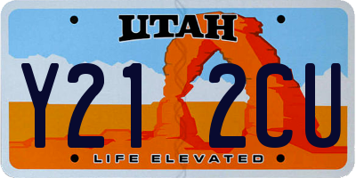 UT license plate Y212CU