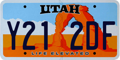 UT license plate Y212DF