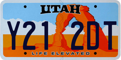 UT license plate Y212DT