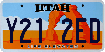 UT license plate Y212ED