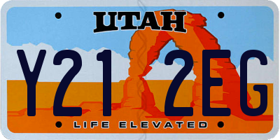 UT license plate Y212EG