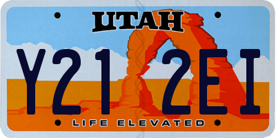 UT license plate Y212EI