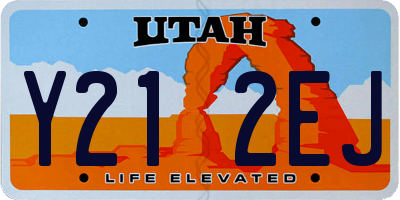 UT license plate Y212EJ