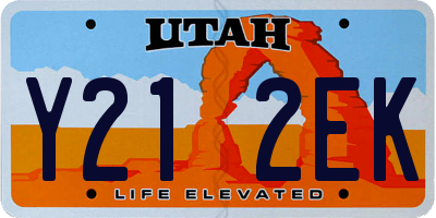 UT license plate Y212EK