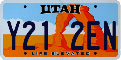 UT license plate Y212EN
