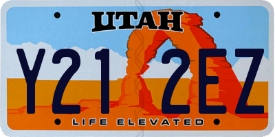 UT license plate Y212EZ