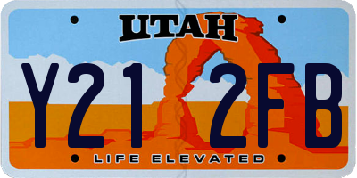 UT license plate Y212FB