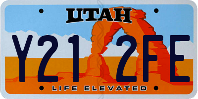 UT license plate Y212FE