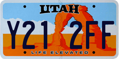 UT license plate Y212FF