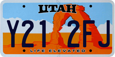 UT license plate Y212FJ