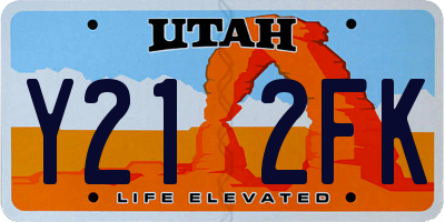 UT license plate Y212FK
