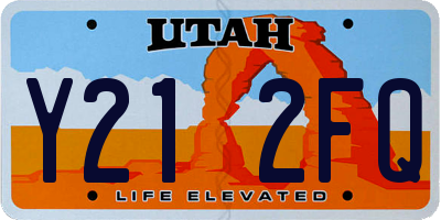 UT license plate Y212FQ
