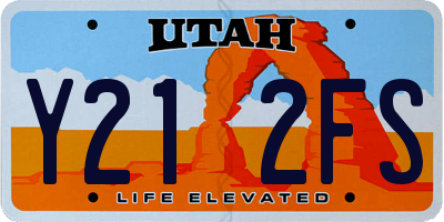 UT license plate Y212FS
