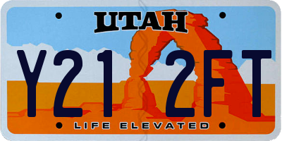 UT license plate Y212FT