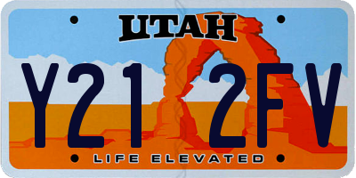 UT license plate Y212FV