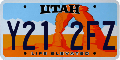 UT license plate Y212FZ