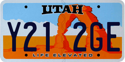 UT license plate Y212GE