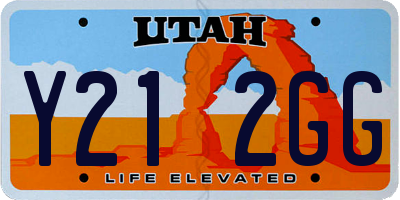 UT license plate Y212GG