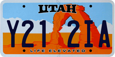 UT license plate Y212IA