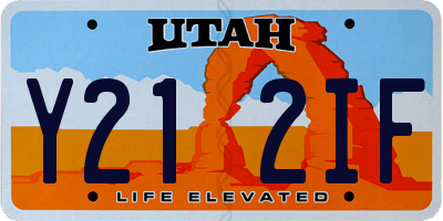 UT license plate Y212IF